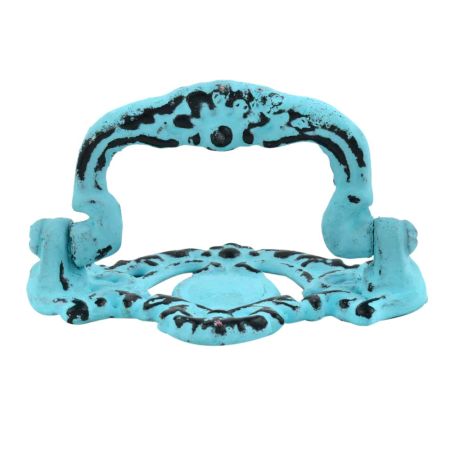 Turquoise Crown Distressed Iron Pull Cabinet Handles